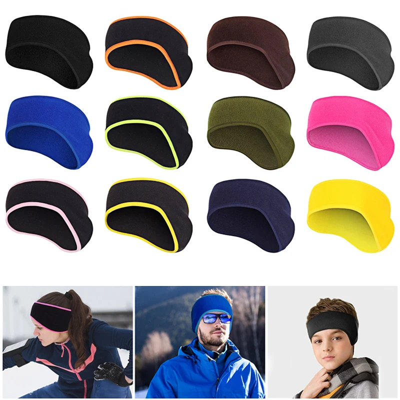

1PC Fleece Ear Warmer Headband Winter Running Headband Ear Warmer for Men Women Outdoor Skiing Sports Headscarf
