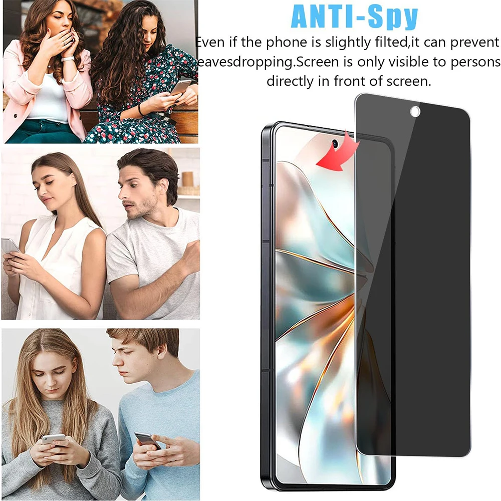 Фото Антишпионское закаленное стекло для ZTE Nubia Z60S Pro, антибликовая защитная пленка для экрана для ZTE Nubia Z60S Pro NX725J №4