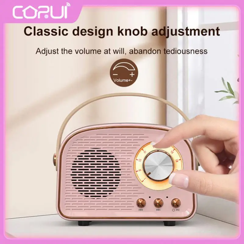 

Universal Small Speaker Wireless Vintage Sound Stereo Subwoofer Speaker Retro Speaker 2023 Portable Mini New