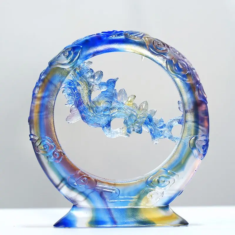 Стеклянная сорока xi на ветках благословение украшение гостиной крыльцо стола