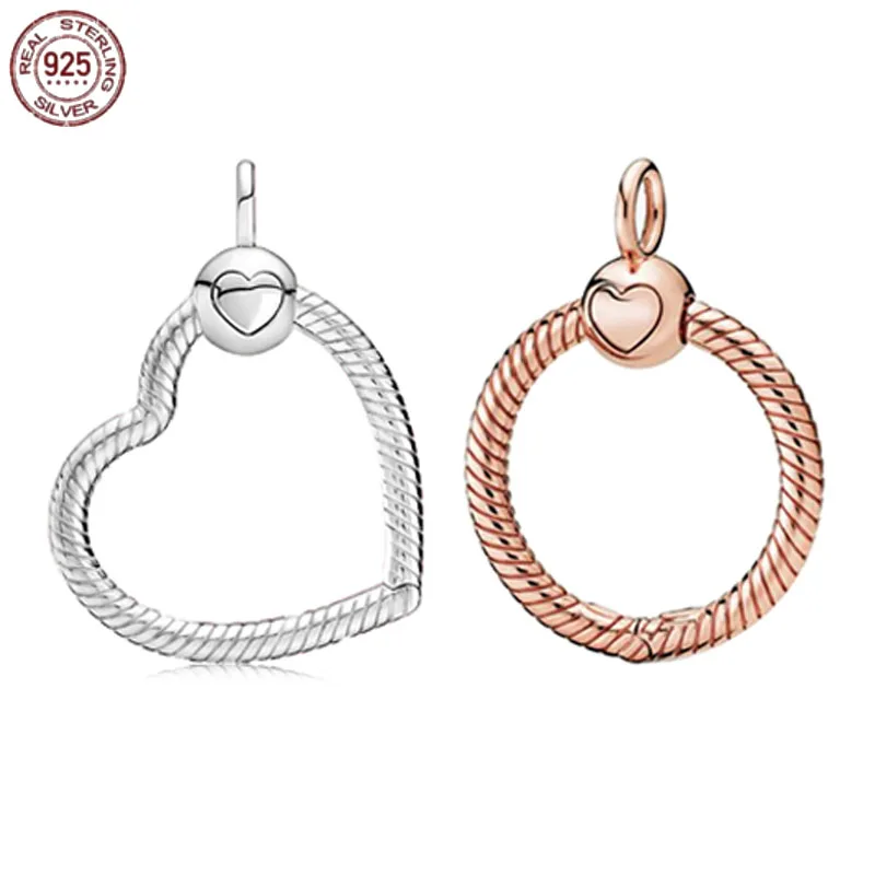 

2022 Hot Sale 925 Sterling Silver Rose Gold o-shaped Series Pendant Fits Original Pandora Necklace DIY Pendant Jewelry