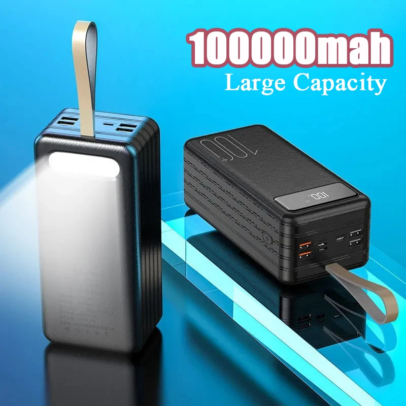 

Внешний аккумулятор с 4 USB-портами, 100000 мАч