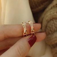 european and american fashion cross fritillary shell hoop earrings ladies high quality korean fashion jewelry silver needle gift