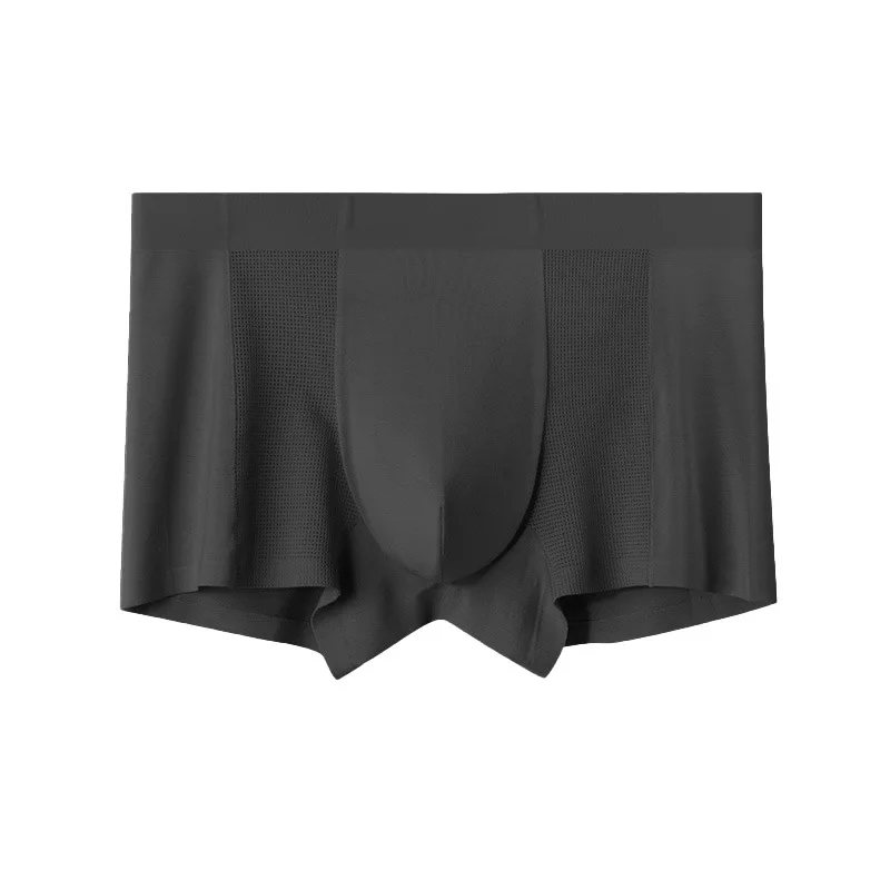 Men's Underwear Ice Silk Men's Summer Breathable Anti Flat Corner Pants 3PCS