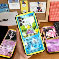 pokemon cards anime phone case for samsung galaxy a11 a12 a21 a21s a22 a30 a31 a32 a50 a51 a52 a70 a71 a72 5g black funda