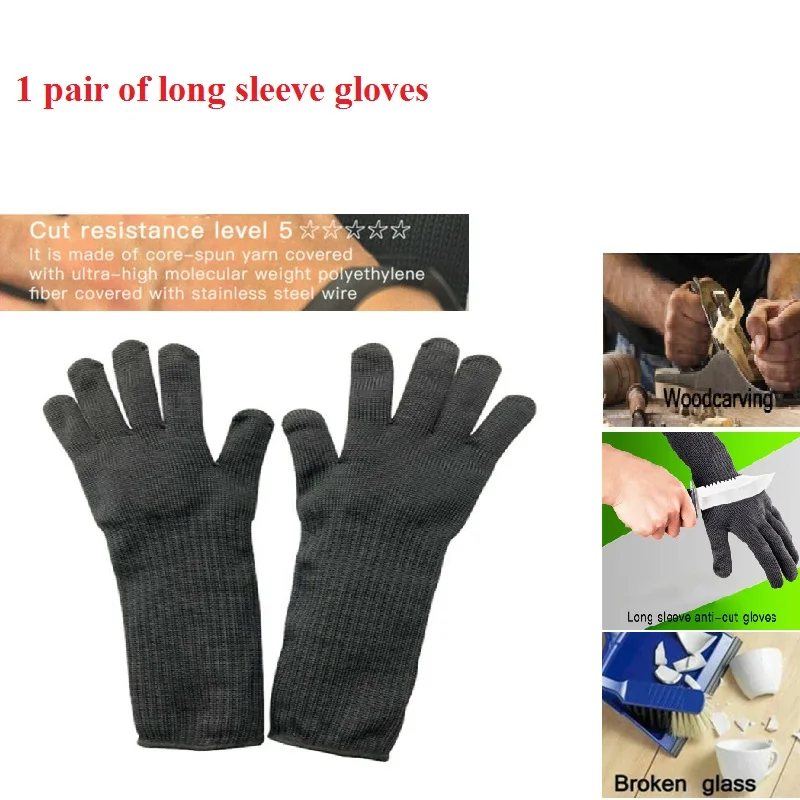 

Safety Cut Proof Stab Resistant Stainless Steel Metal Mesh Butcher Work Glove Anti-cut Level 5 Safety Work Gloves