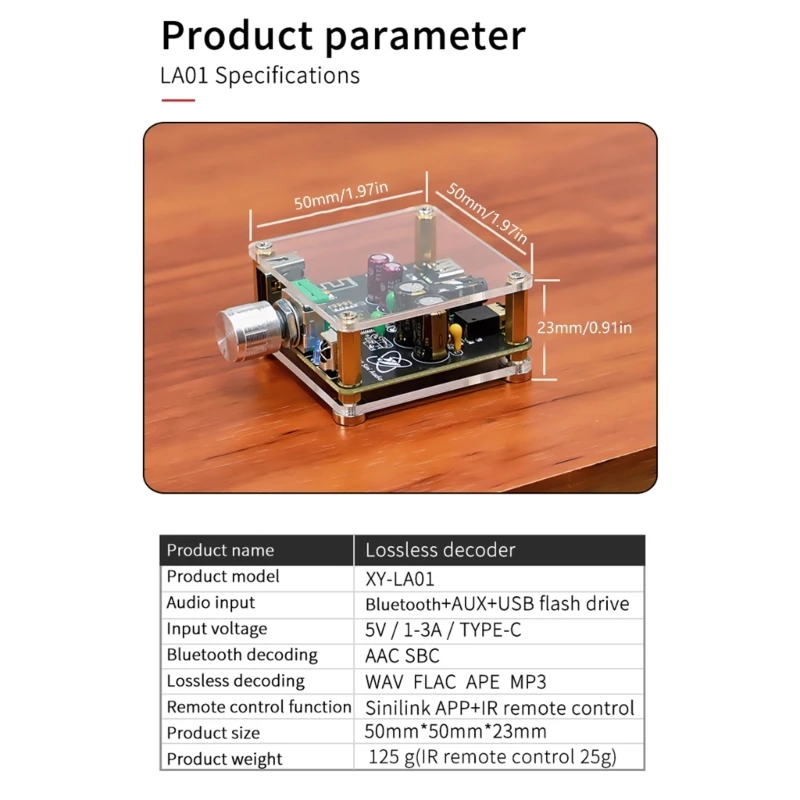 Плата декодирования LA01 HIFI усилитель музыкального плеера беспроводной модуль 5 2