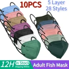 10 шт., дышащая Маска для лица с рисунком Рыбок