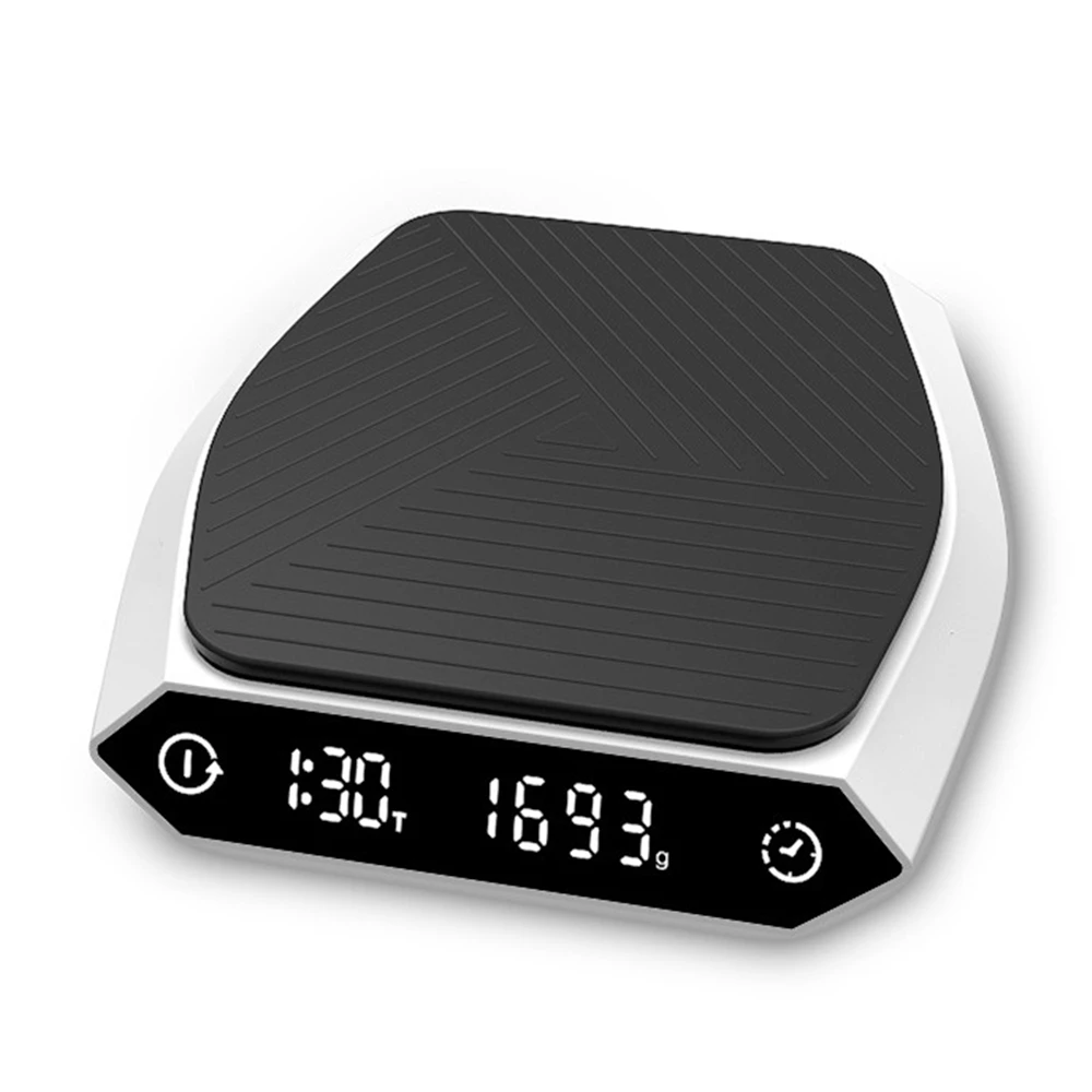 

USB зарядка электронные весы Смарт цифровые кофейные весы Gram 0,1 г точные кухонные весы пищевая выпечка весовые инструменты с таймером 2кг