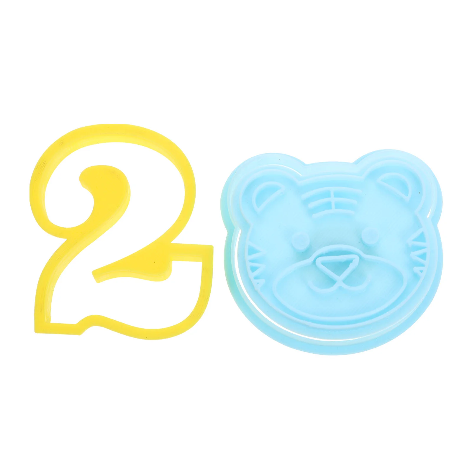 

2pcs Fondant Cookie Cutters 2022 Year of the Tiger Fondant Mold Baking Tool