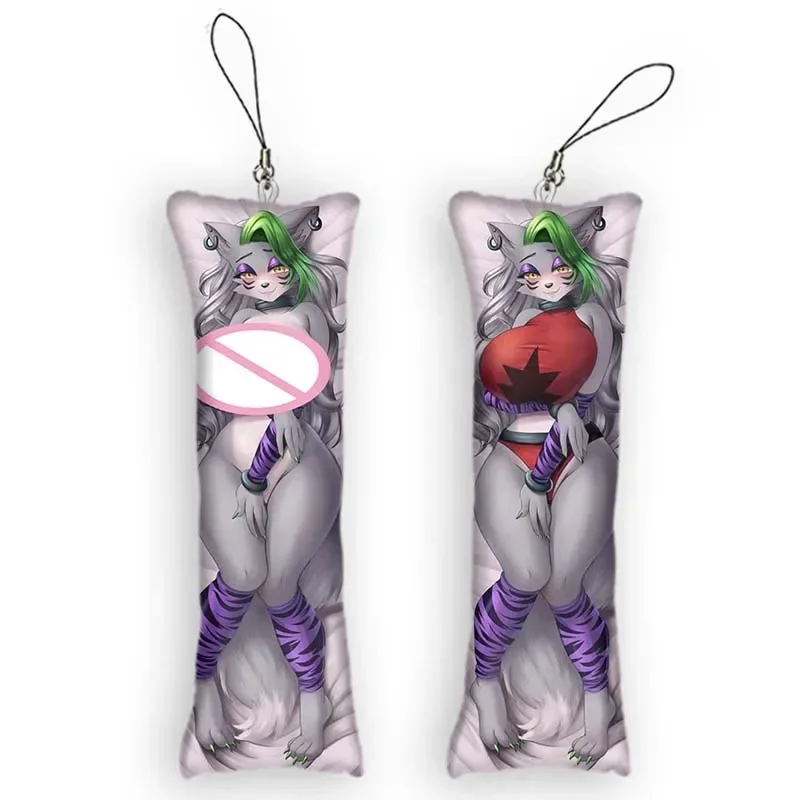 Новый дизайн Dakimakura Mini Anime Roxanne Wolf (fnaf) брелок-подвеска двухсторонний орнамент с