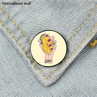 the day girls power pin custom funny brooches shirt lapel bag cute badge cartoon cute jewelry gift for lover girl friends