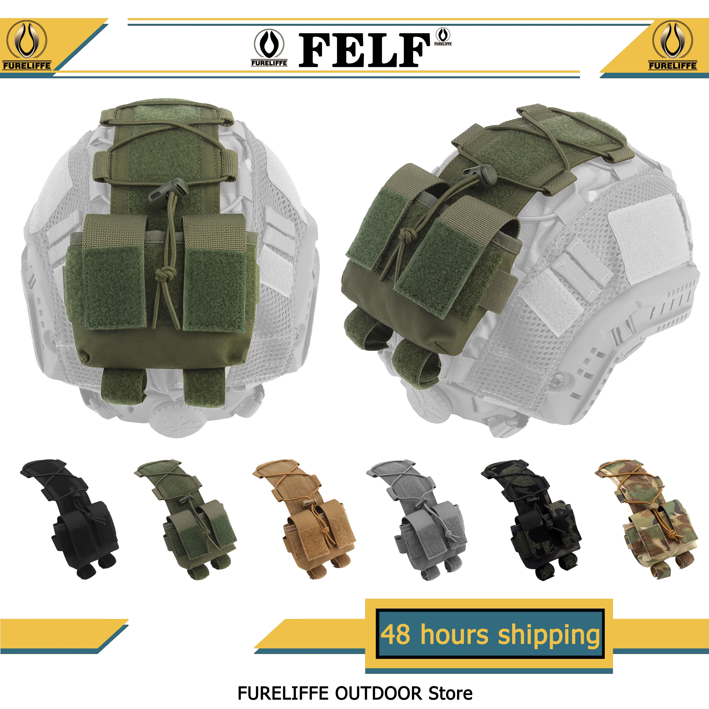 

Tactical Helmet Battery Pouch MK2 Battery Pack M-LOK Helmet Counterweight Pack Military Airsoft Hunting FAST Helmet Accessories