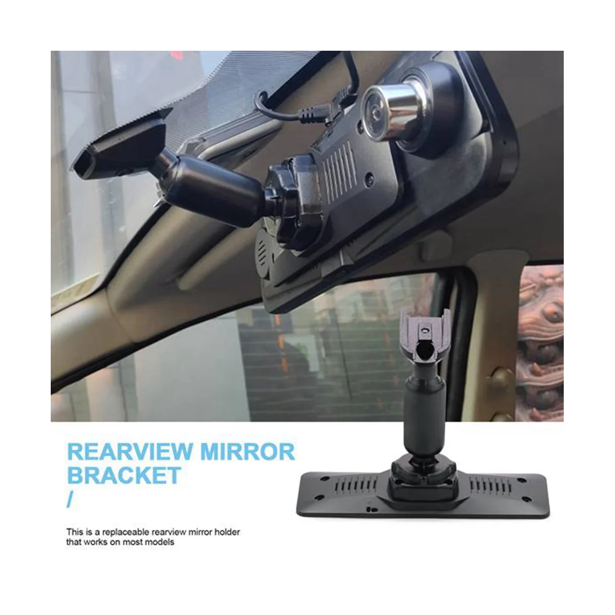 

2 x Монтажный кронштейн для панели зеркала заднего вида в салоне автомобиля для автомобильного видеорегистратора