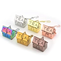 304 stainless steel tea infuser 6 colors mini house shaped tea strainer tea bag kitchen seasoning holder
