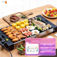 Electric Grill Household Smokeless Maifan Stone Electric Grill Multi-function Barbecue Plate Non-stick Electric Grill 1800W
