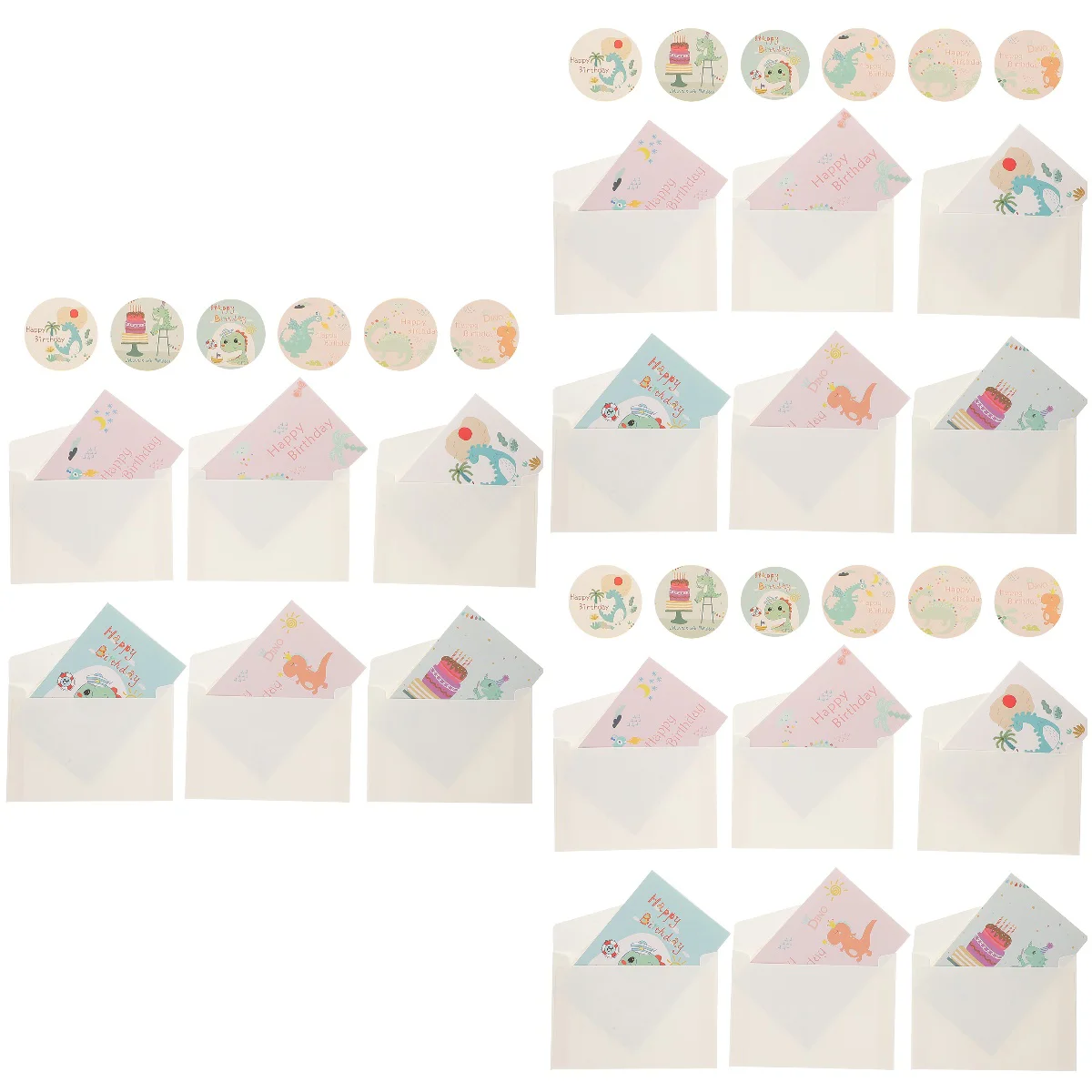 

18 Sets Birthday Blessing Cards Kids Blessing Cards Cartoon Greeting Cards