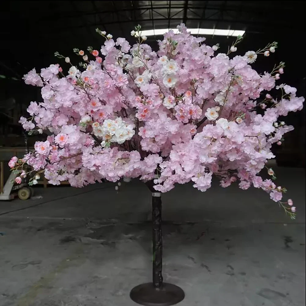 Искусственное дерево цветущей вишни розовый цветок Шелковый Свадебный