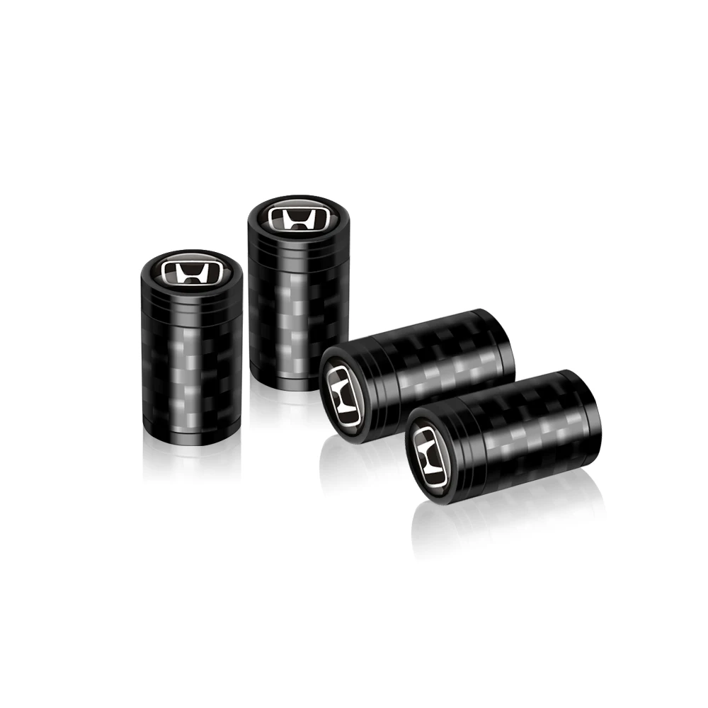 

4 шт., автомобильные колеса из углеродного волокна, крышка клапана, обод, стержень, крышка для Honda Civic Fit Jazz Accord Pilot CRV Odyssey Passport Vezel