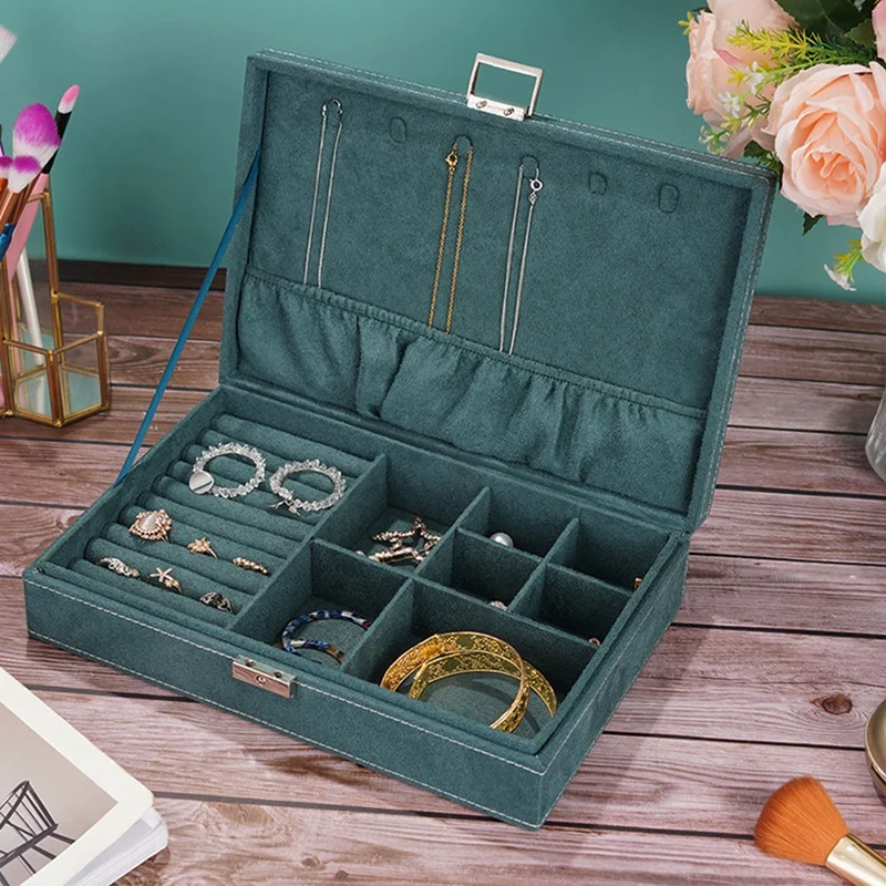 

Jewelry Box Organizer, Portable And Small Jewelry Storage Case, Jewelry Holder, For Earrings Rings Necklace Bracelets