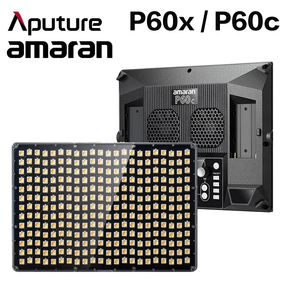 

Aputure Amaran P60c RGBWW Full-color P60x Bi-color LED Panel Photography Light 2500K-7500K Suitable Sidus Link App