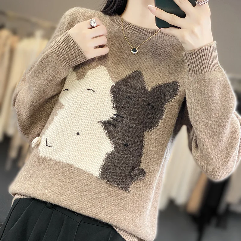 Свитер с низом из кашемира