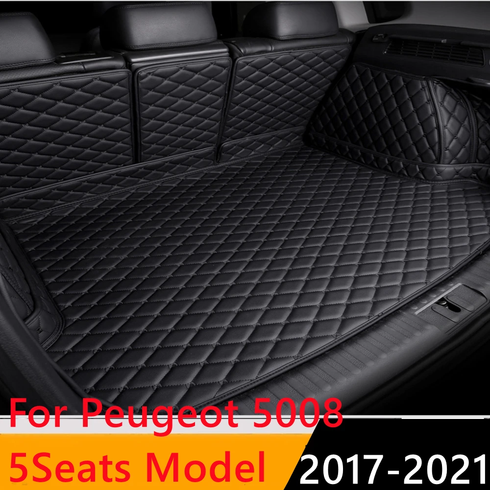 

Водонепроницаемый высокопрочный коврик для багажника автомобиля Sinjayer, задний ковер, высокий бортовой коврик для груза для Peugeot 5008, 5 мест, ...