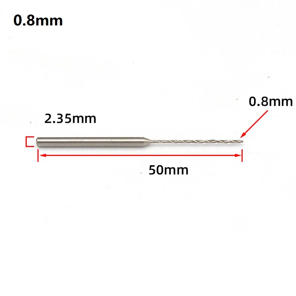 

Mini Drill Bits Drill Bit 1Pc HSS 0.8mm-2mm 50mm Length Silver Jewelry Plastic Rubber Wood Brand New High Quality