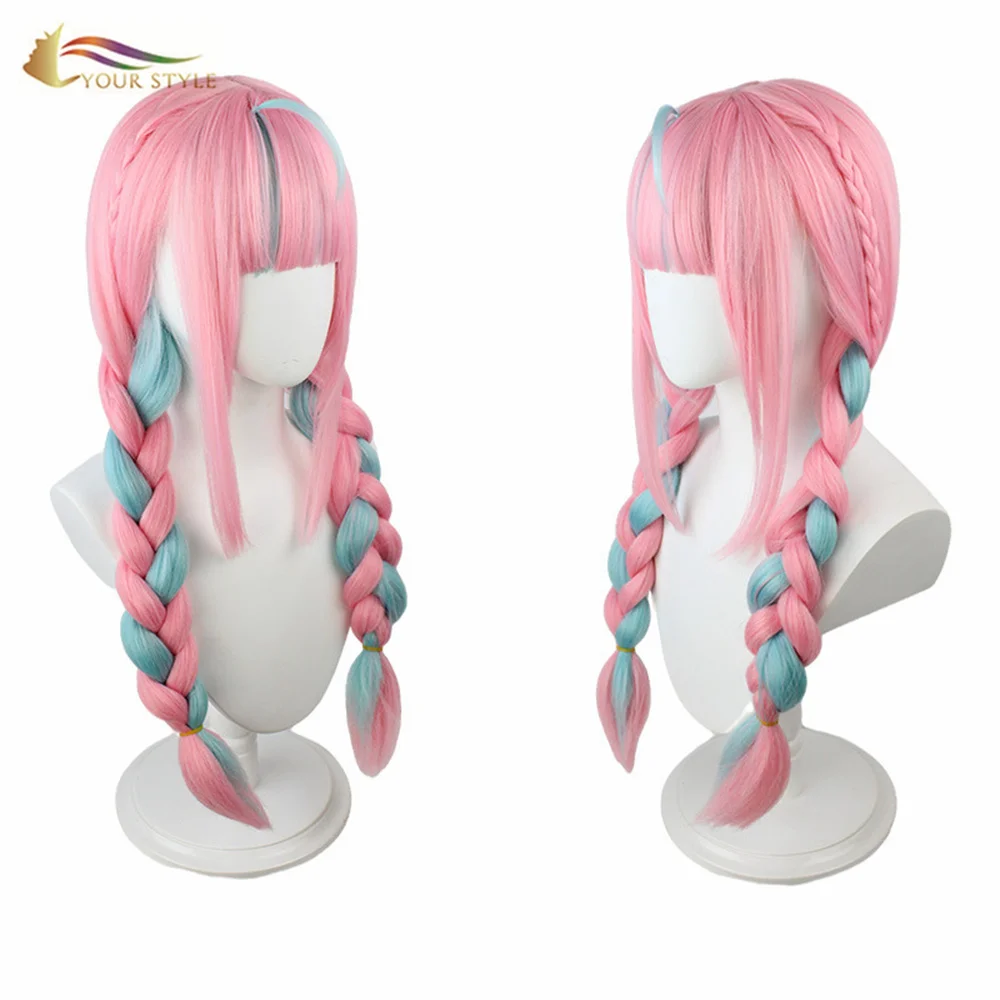 

YOUR STYLE Hololive Minato Aqua Cosplay Vtuber Cosplay Wig Braid Pink Blue Synthetic Female Dress Wig For Women Party Fair Wig