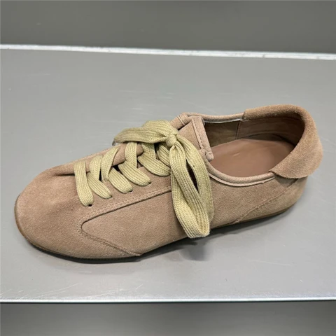 MORAZORA INS, женские кроссовки из коровьей замши, модные кроссовки на плоской подошве со шнуровкой, весна-лето, модная повседневная обувь красного, желтого цвета