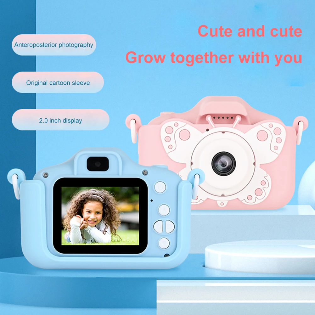 

Детская Цифровая видеокамера HD с двумя объективами, экран 2,0 дюйма, 20 МП