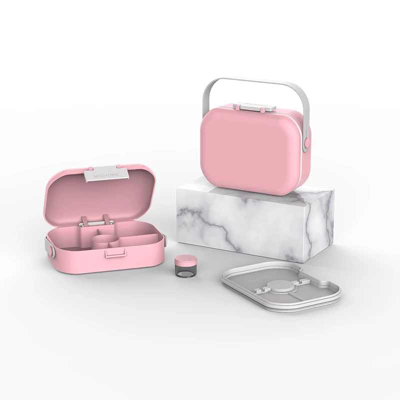 

Портативный Ланч-бокс, вместительный двухслойный герметичный контейнер для еды, Для Путешествий, Походов, офиса, детский практичный контейнер для еды с несколькими ячейками