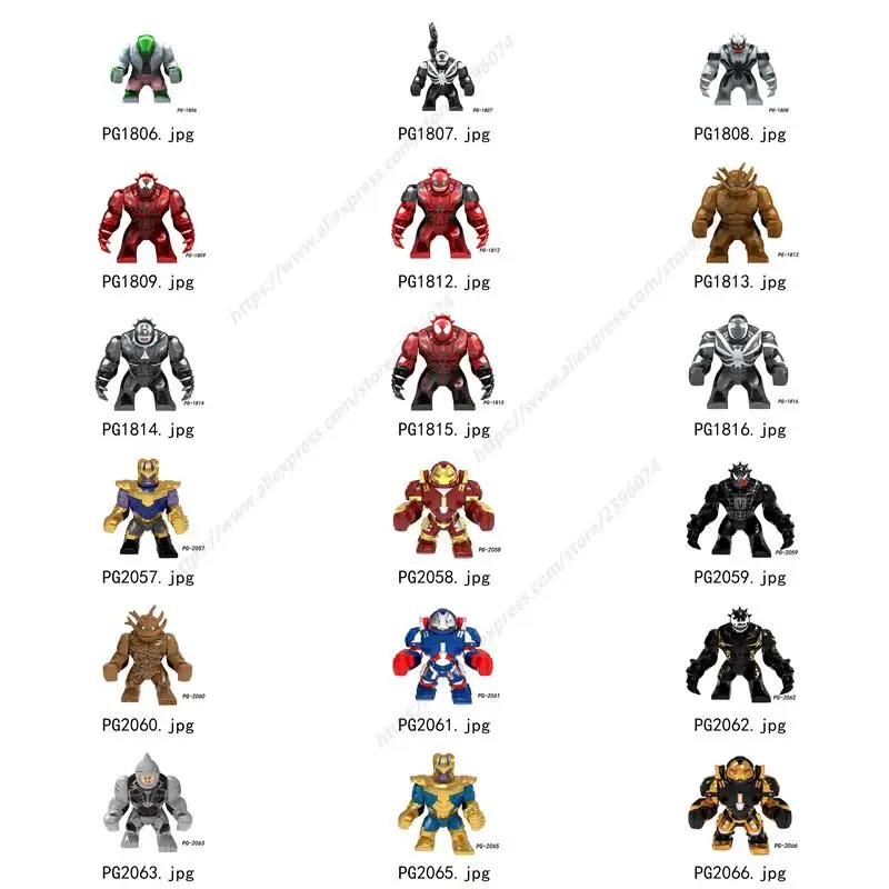 

Single Wolverine Venom Riot Carnage Figures Head accessories Building Blocks toys Series-153