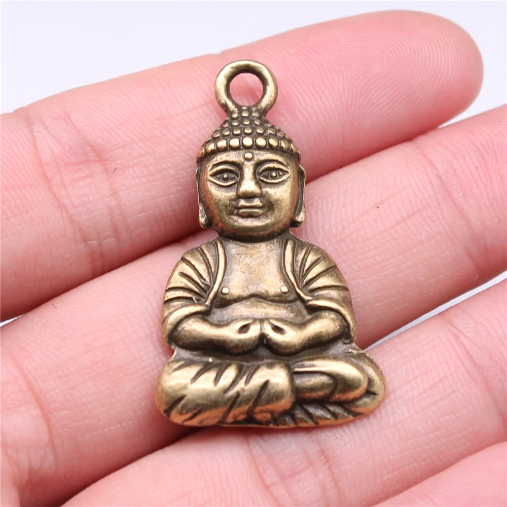 

4pcs 39x23mm Antique Bronze Color Buddha Charms For Jewelry Making A11998