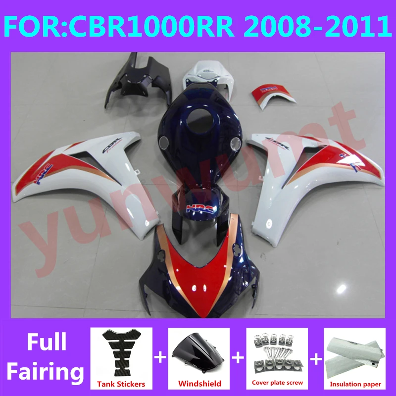 

Motorcycle Whole Fairings kit fit for CBR1000RR CBR1000 08 09 10 11 CBR 1000RR 2008 2009 2010 2011 Fairing kits set red white