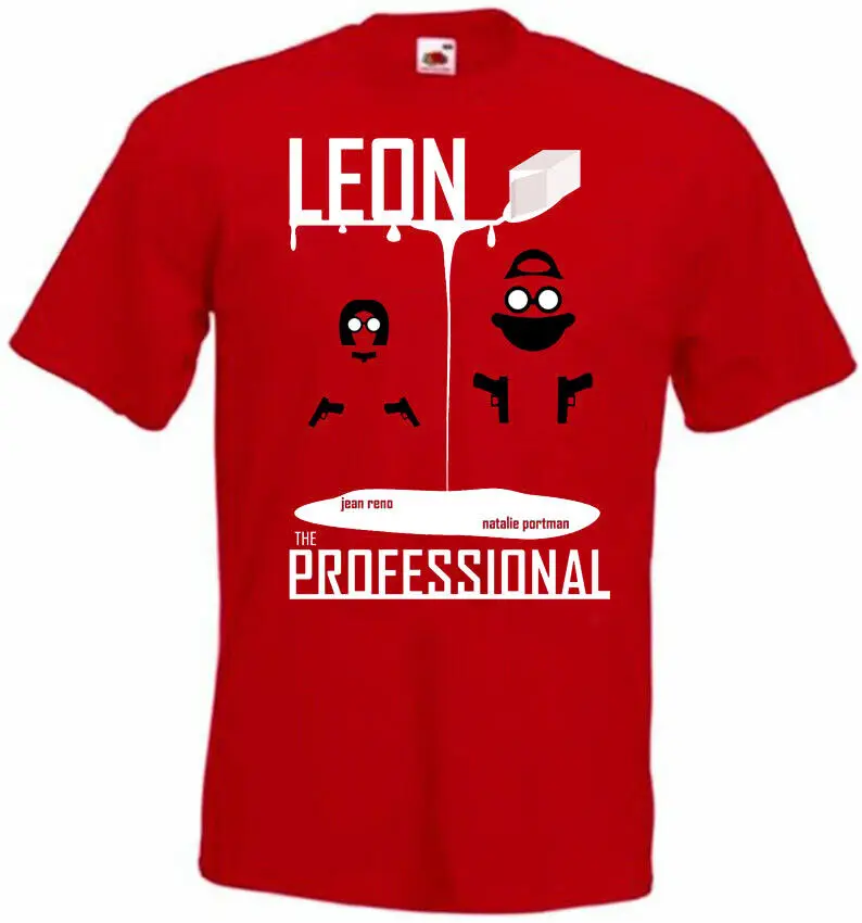 Фото Футболка Leon The Professional v20, красная футболка с постером фильма, все размеры S-5XL №1