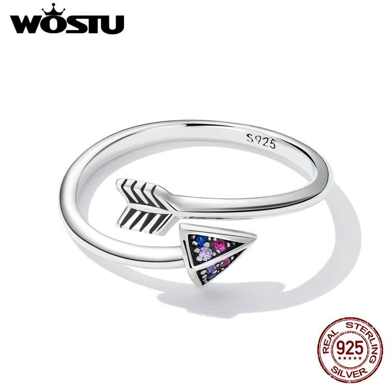 Регулируемые серебряные кольца для женщин с символом любви