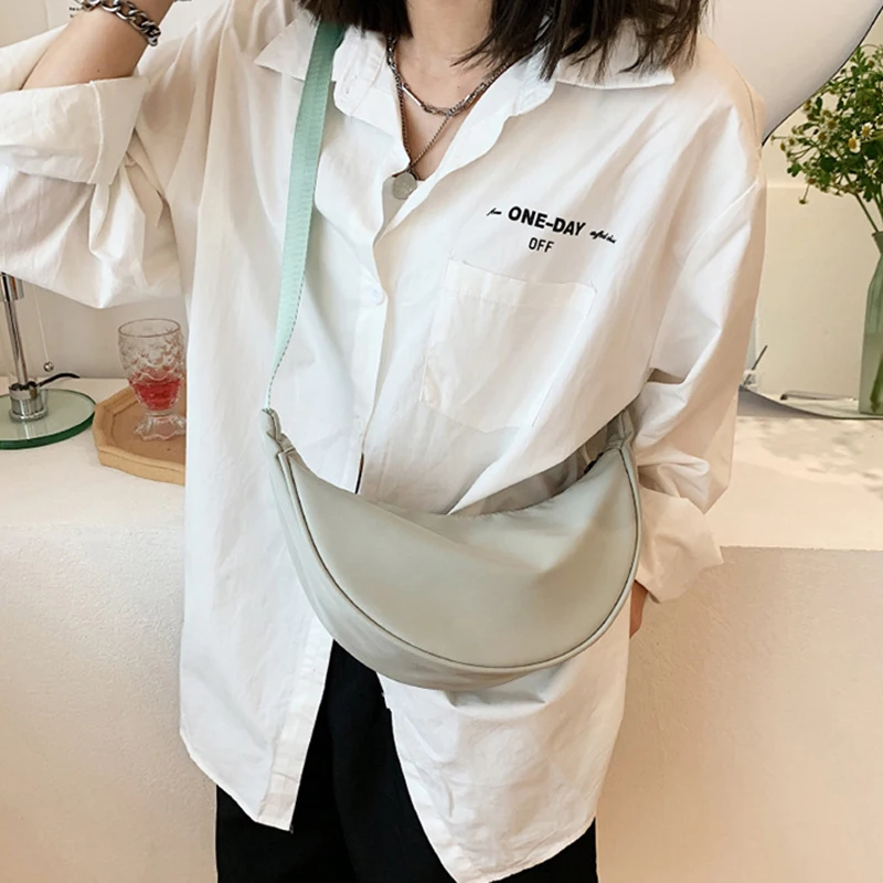 Сплошной цвет нейлоновая водонепроницаемая универсальная сумка-мессенджер