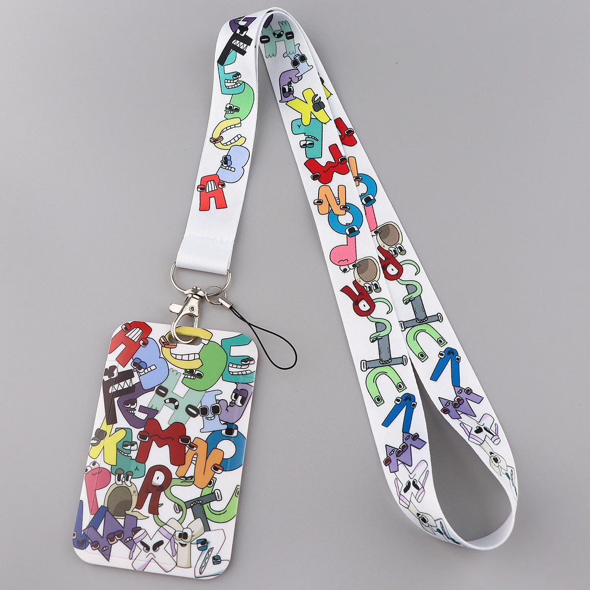 

English Letter Lanyard Neck Strap for Key ID Card Cellphone Straps Badge Holder DIY Hanging Rope Keychain Key Ring Accessories