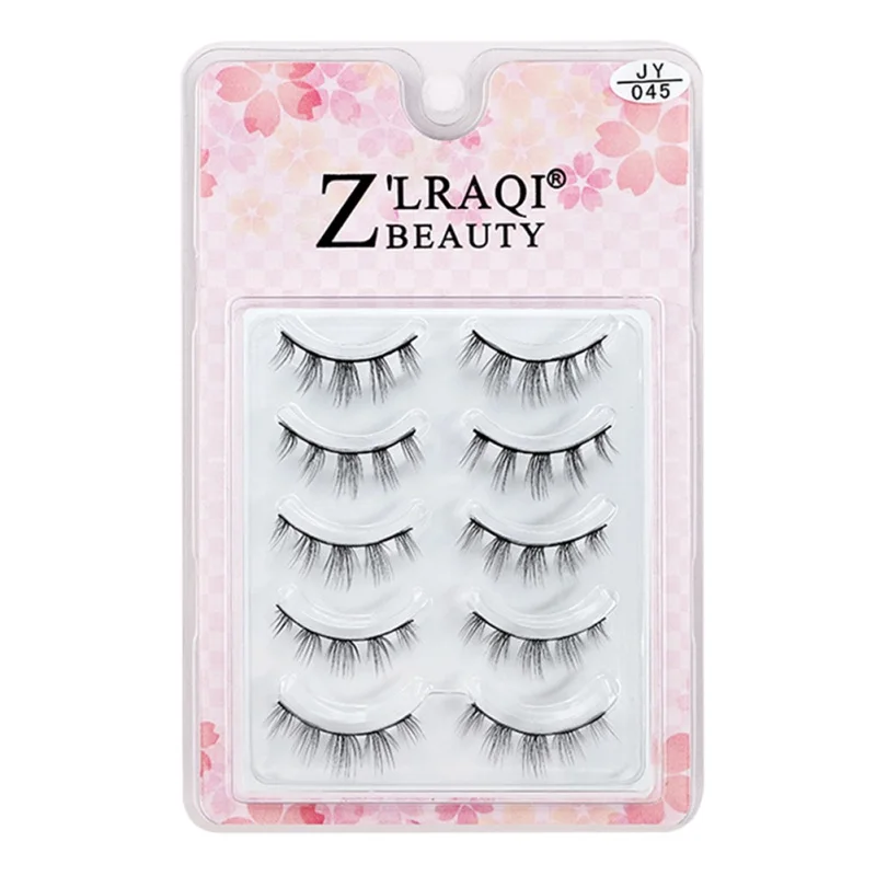 

3D Mink Lashes Handmade 5 Pairs False Eyelashes Fake Eyelashes Fluffy Volume Long Thick Lashes
