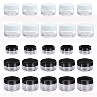 10pcs 3g5g10g15g20g plastic cosmetics jar makeup box nail art storage pot container clear sample lotion face cream bottles