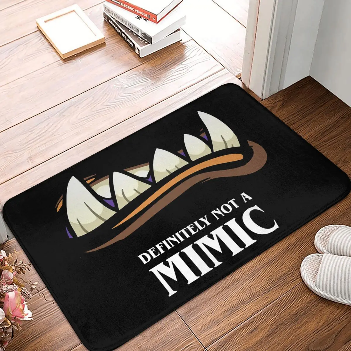 

DnD Game Anti-Slip Doormat Bath Mat Definitely Not A Mimic Tabletop Balcony Carpet Welcome Rug Indoor Decor
