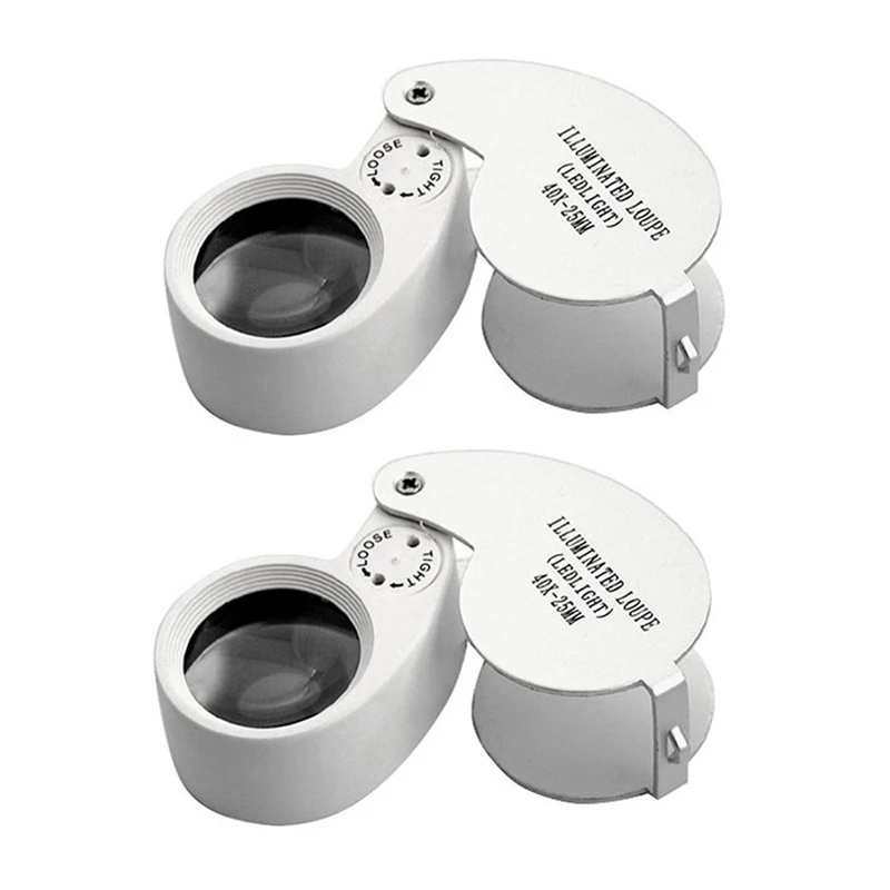 

2 шт., лупа для объектива с 2 светодиодами