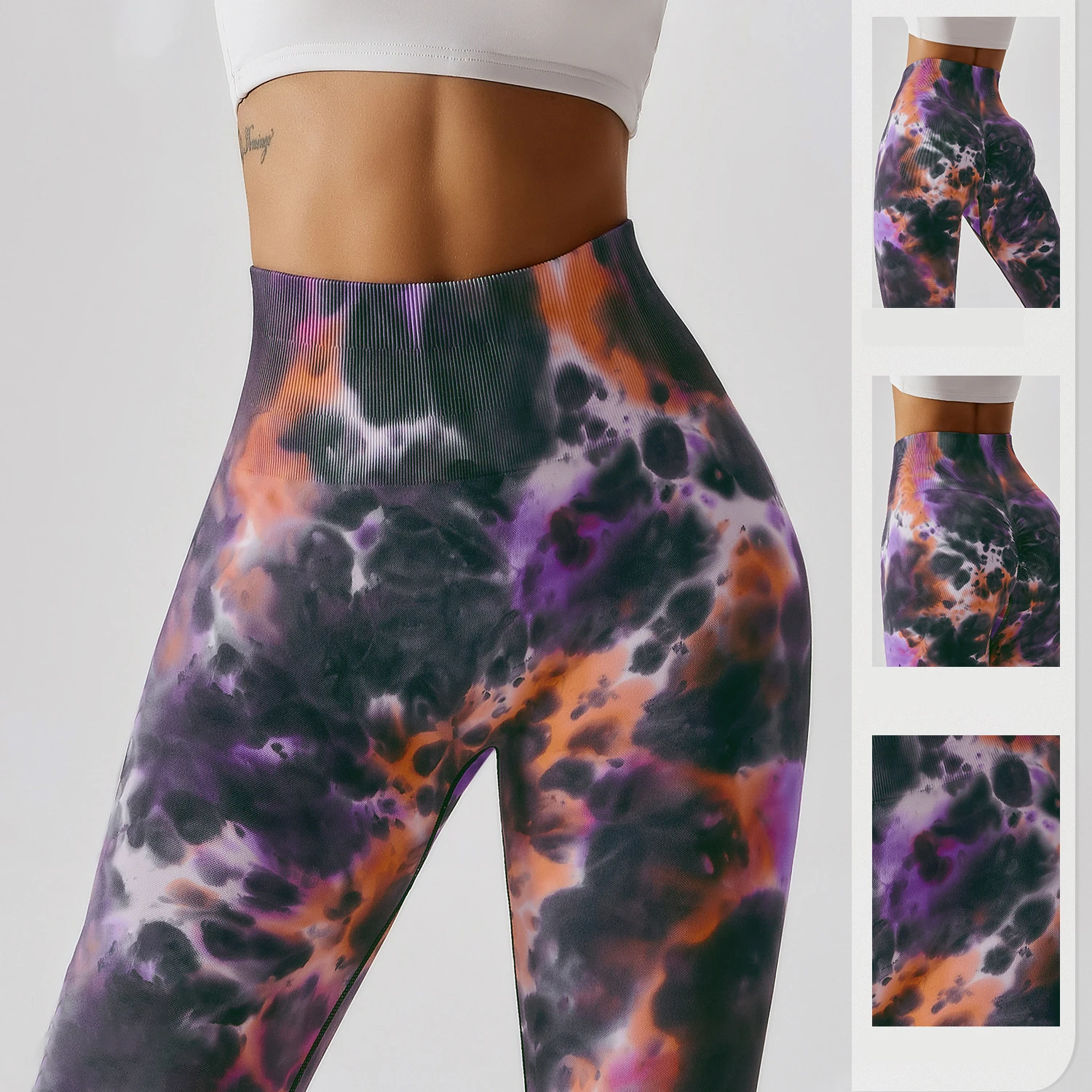 Yoga Leggings Women 2023 New Seamless Sport Pants Tie Dyed High Waist Leggings Tight Running Pants Hip Lifting Gym Fitness Pants
