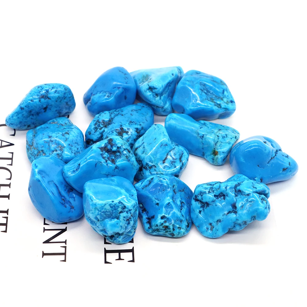 

Natural Dye Blue Turquoise Irregular Tumbled Stones Healing Crystals Quartz Aquarium Mineral Gems Home Decor Specimen Decoration