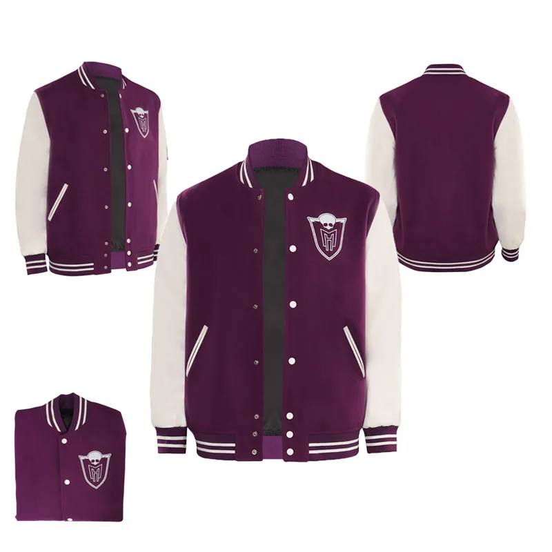 

Костюм для косплея Heath burn мужской, Фиолетовый пиджак, повседневная куртка для мальчиков, костюм для ролевых игр, костюм для Хэллоуина и карнавала