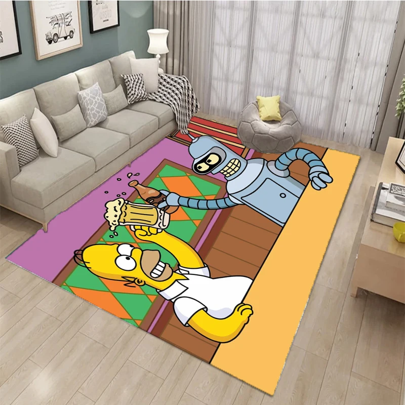 

Мультяшный коврик для входной двери, для гостиной и кухни, прямоугольный, моющийся, нескользящий, для детских игр