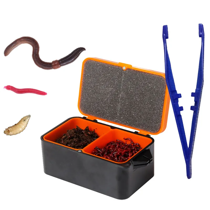 

AMY Outdoors Fishing Live Bait Maggot Redworm Earthworm Earth Red worm lure Storage Box Basic