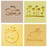 diy soap stamp resin acrylic handmade seal organic natural soap making tools flower leaf plants chapters 40 x 30 mm