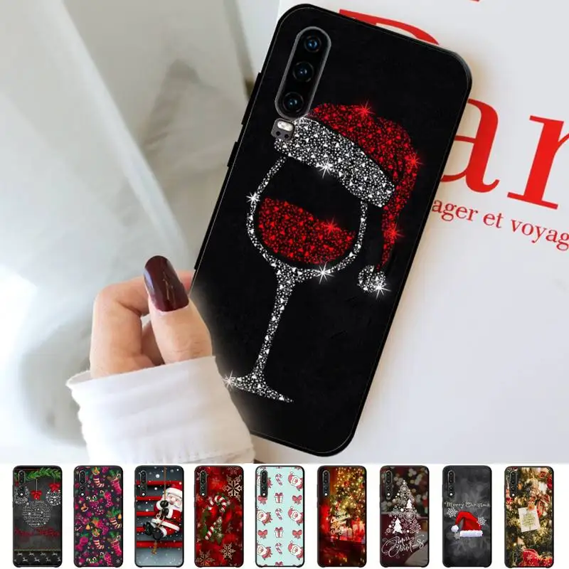 

Merry Christmas New Year Phone Case for Huawei P30 40 20 10 8 9 lite pro plus Psmart2019